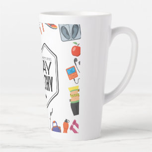 Bleib gesund motivierendes Fitnessstudio-Design Milchtasse