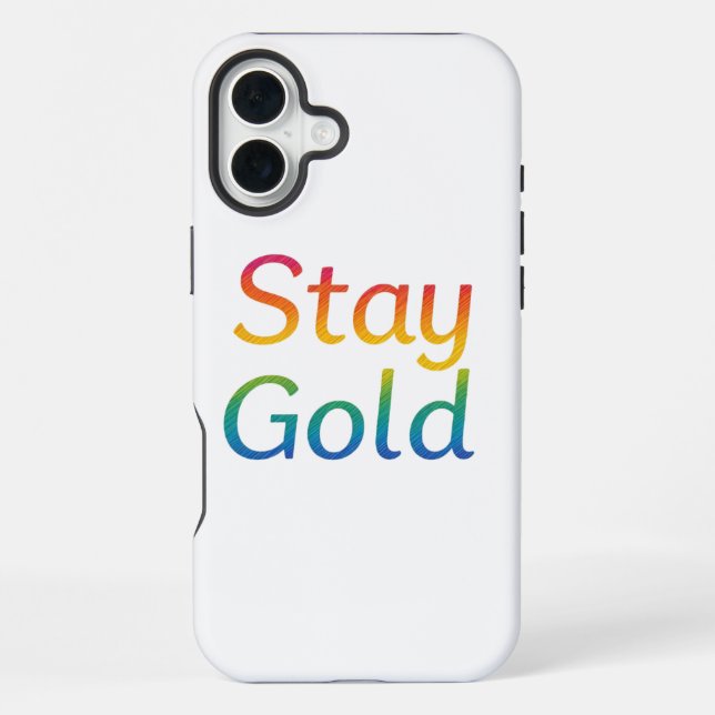 Bleib Gold iPhone-Hülle iPhone 16 Plus Hülle (Rückseite)
