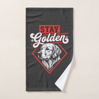 Bleib golden Golden Retriever Hund Handtuch