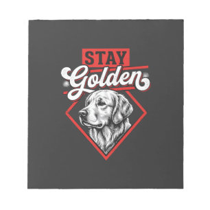 Bleib golden Golden Retriever Hund Notizblock