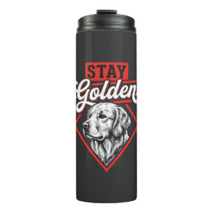Bleib golden Golden Retriever Hund Thermosbecher