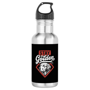 Bleib golden Golden Retriever Retro Hund Edelstahlflasche