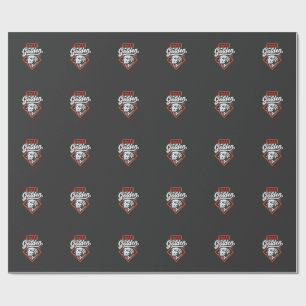 Bleib golden Golden Retriever Retro Hund Geschenkpapier