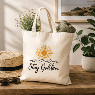 Bleib Golden Minimalist-Tasche Tragetasche