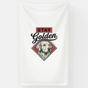 Bleib Golden Retriever Vintage Hund Vektor Design_ Banner