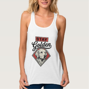 Bleib Golden Retriever Vintage Hund Vektor Design_ Tank Top