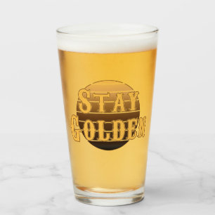 Bleib golden vintage glas