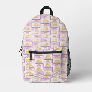 Bleib groovy bedruckter rucksack