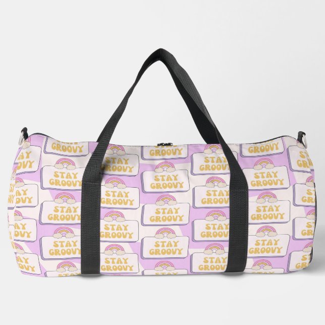 Bleib groovy duffle bag (Vorderseite)