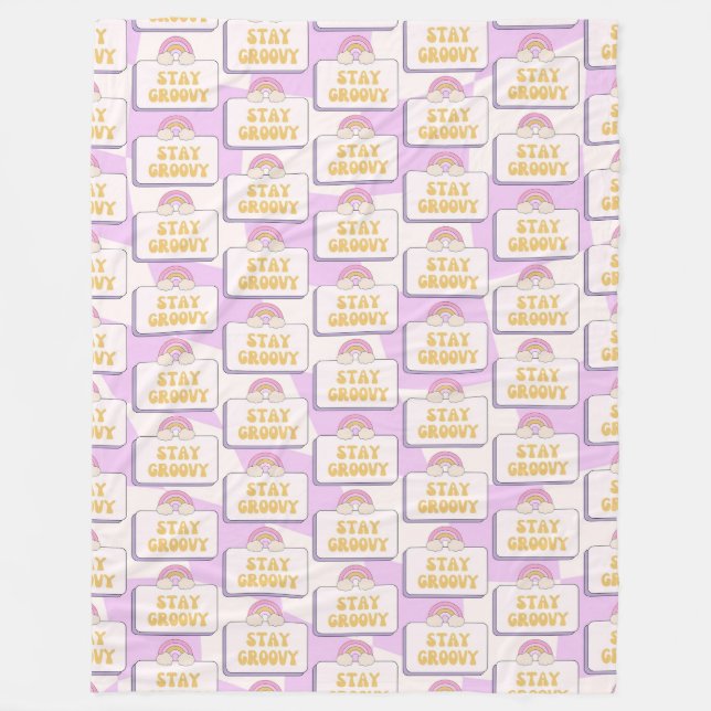 Bleib groovy fleecedecke (Vorderseite)