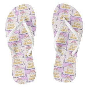 Bleib groovy flip flops
