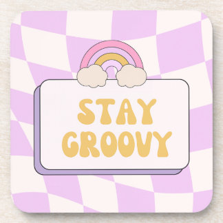 Bleib groovy getränkeuntersetzer