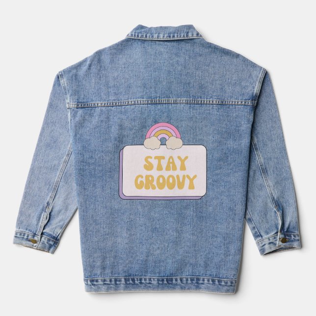 Bleib groovy jeansjacke (Rückseite)