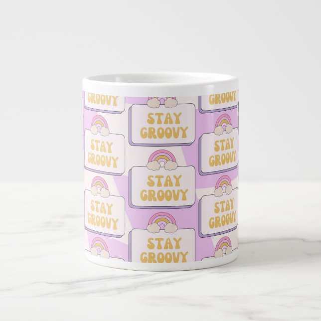 Bleib groovy Jumbo-Tasse (Vorderseite)