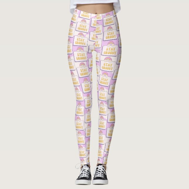 Bleib groovy leggings (Vorderseite)