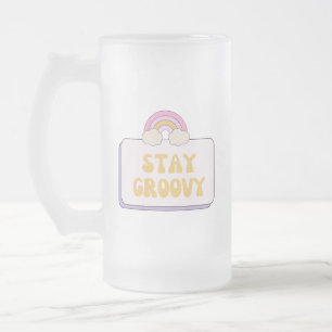 Bleib groovy mattglas bierglas