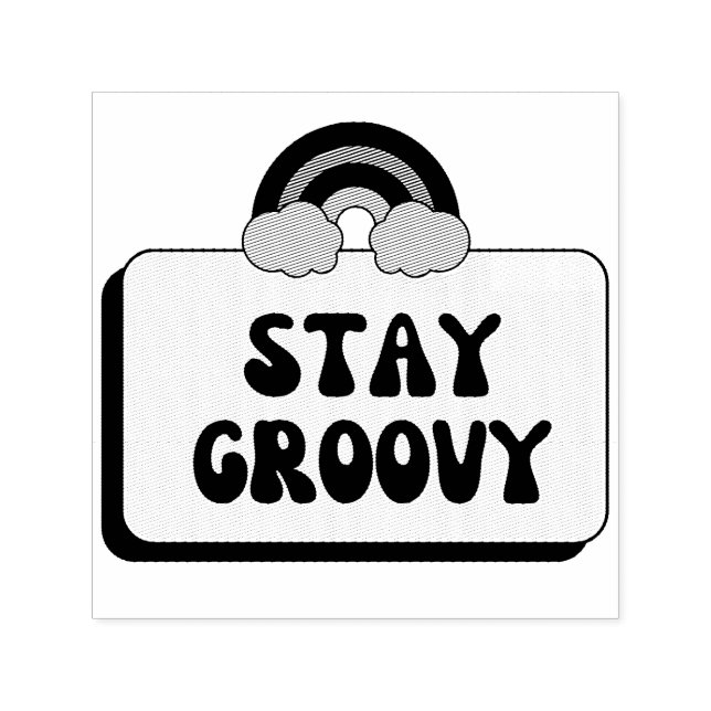 Bleib groovy permastempel (Design)