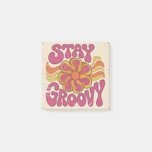 Bleib groovy post-it klebezettel (Vorderseite)