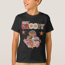 Bleib Groovy Retro Pilz & Gänseblümchen Vintage T-Shirt