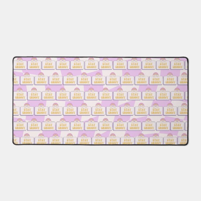 Bleib groovy schreibtischunterlage (Vorderseite)