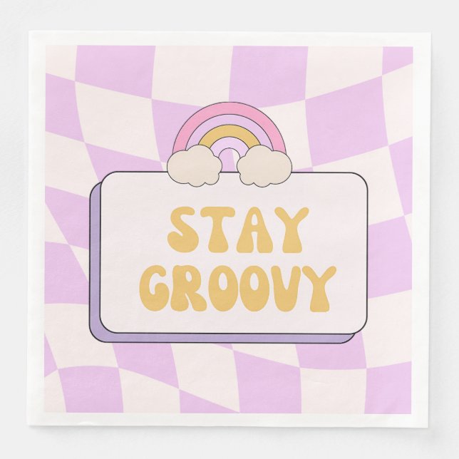 Bleib groovy serviette (Vorderseite)