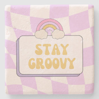 Bleib groovy steinuntersetzer
