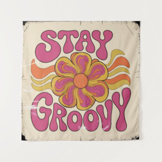 Bleib groovy wandteppich