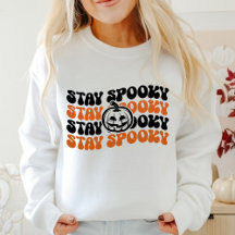 Bleib Gruselig Kürbisfeld Halloween Sweatshirt