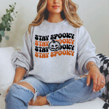 Bleib Gruselig Kürbisfeld Halloween Sweatshirt