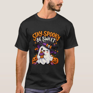Bleib Gruselig, Sei Süß, Süßer Geister-Halloween-T T-Shirt