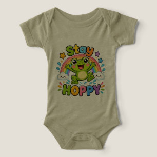 Bleib Hoppy Süßes glückliches Froschdesign