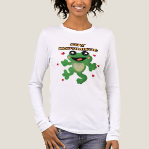 Bleib Hoptimistisch Süßer Frosch Wortspiel Lustige Tri-Blend Shirt