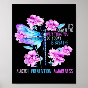 Bleib Libelle Semikolon Präventionsbewusstsein Poster