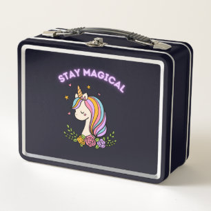 Bleib Magisches Einhorn Kinder Metall Brotdose