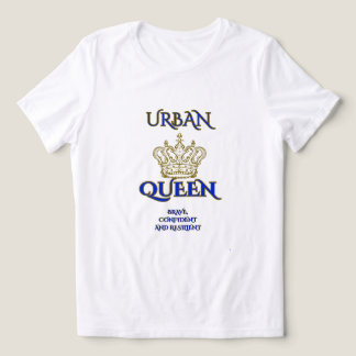Bleib mutig Königin Damen weiß königsblau Tri-Blend Shirt