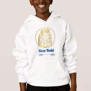 Bleib Mutig – Royal Lion King Design Symbol der Hoodie