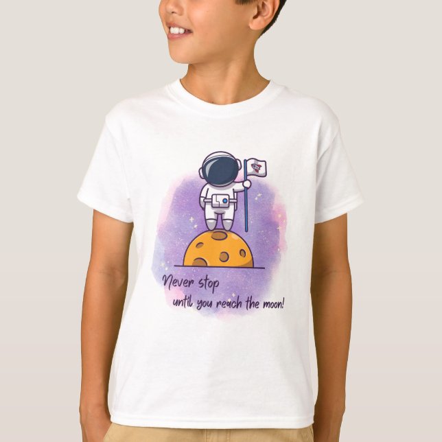 Bleib niemals stehen, bis du den T - Shirt des Mon (Vorderseite)