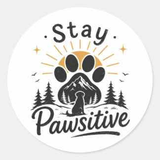 Bleib Pawsitiv Aufkleber