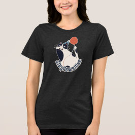 Bleib Pawsitiv Frauen Tri-Blend Smoking-Katze Gebu Shirt