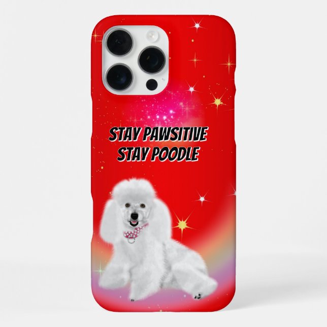 Bleib Pawsitiv iPhone 16 Pro Max Hülle (Rückseite)