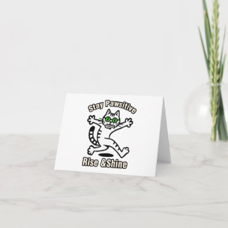 Bleib Pawsitiv Katze Dankeskarte