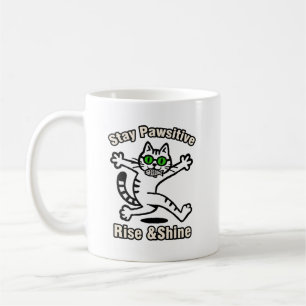 Bleib Pawsitiv Katze Kaffeetasse