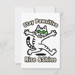 Bleib Pawsitiv Katze Mitteilungskarte