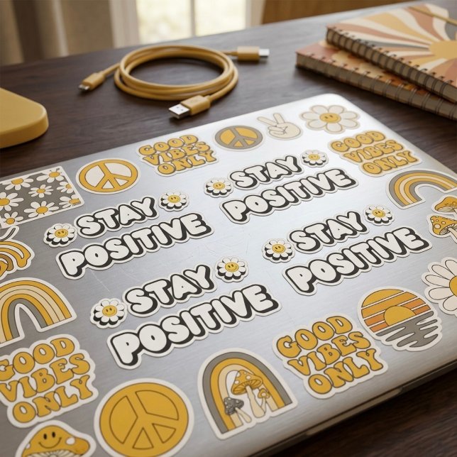 Bleib positiv aufkleber (Von Creator hochgeladen)