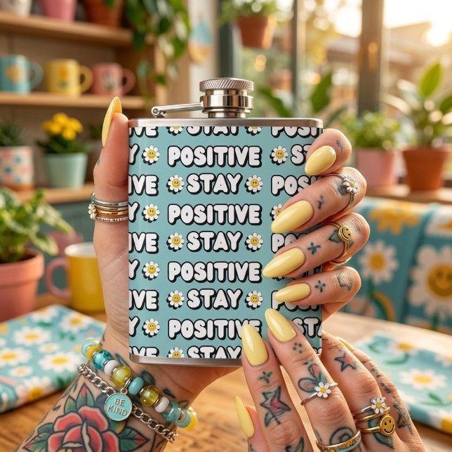 Bleib positiv flachmann (Von Creator hochgeladen)