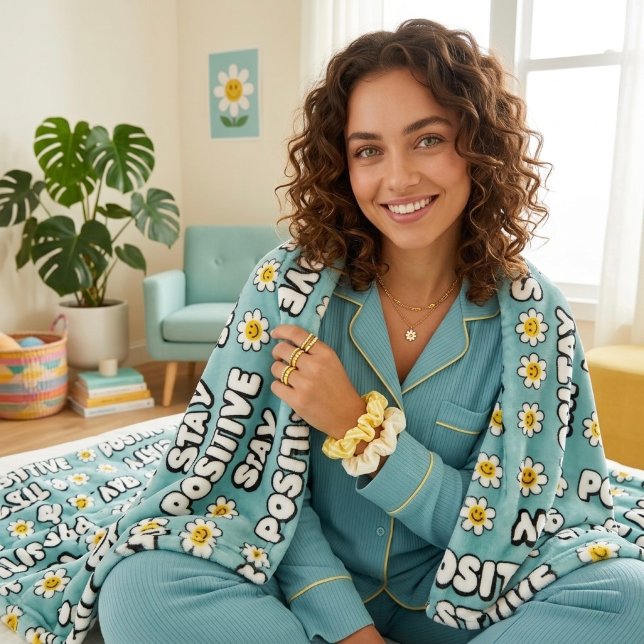 Bleib positiv fleecedecke (Von Creator hochgeladen)