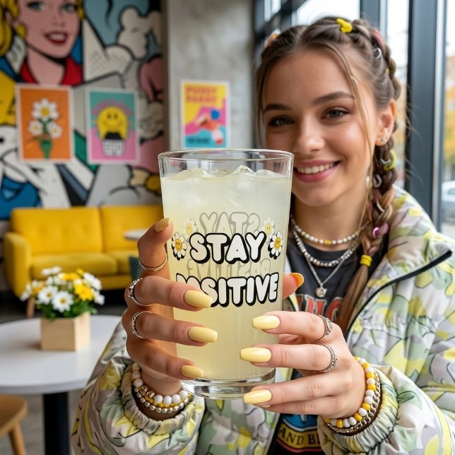 Bleib positiv glas (Von Creator hochgeladen)