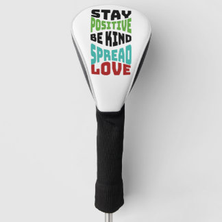 Bleib positiv golf headcover