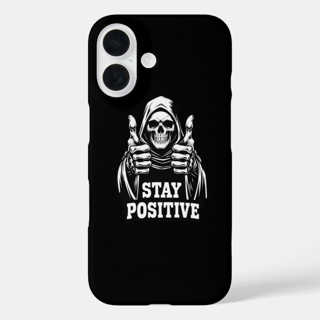 Bleib positiv iPhone 16 hülle (Rückseite)
