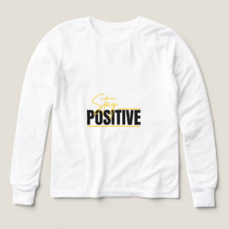 Bleib Positiv Langarmshirt – Sauber & Minimalistis